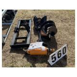 Unused 2025 WOLVERINE Skid Steer Auger Drive & Bit