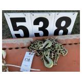 3/8in x 20 ft chain with hooks on ends