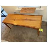 WOODEN COFFEE TABLE, 47.5 IN X 17 IN X 19.5 IN