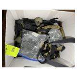 BOX CONTAINING MISC STRAPS, SLINGS, CORD, ETC