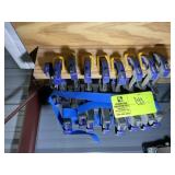 GROUP OF 9 IRWIN QUICK GRIP CLAMPS