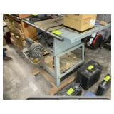 DELTA NO 62-042 1.5 HP 3450 RPM TABLE SAW ON METAL
