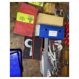 GROUP OF ASSORTED GAUGES, TAPS, PUNCHES, ETC