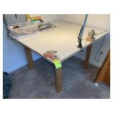 HOMEMADE LAMINATE TOP TABLE, 48 IN SQ X30 IN TALL,