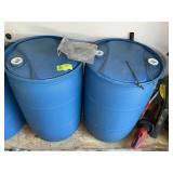 PAIR OF BLUE 55 GALLON DRUMS, EMPTY