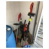 GROUP OF  MISC YARD TOOLS, LEAF BLOWER, HEDGE TRIM
