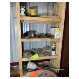 SHELF CONTAINING MISC AIR TOOLS, AIR CHUCKS, INGER