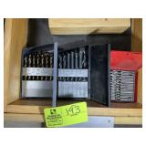 TWO DRAWERS CONTAINING ASSORTED DRILL BITS, REAMER