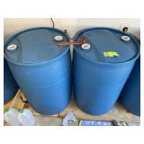 PAIR OF BLUE 55 GALLON DRUMS, EMPTY