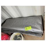 20 FT WIDE ROLL OF BLACK PLASTIC AND TARP