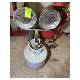 20 LB PROPANE TANK WITH DUAL HEAD HEATER