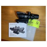 ACOG 4X32 OPTIC, CHINA CLONE, HAS DAMAGE TO LENSE,