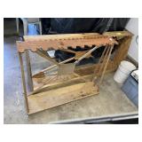 PAIR OF HOMEMADE GUN RACKS, 76 IN LONG AND 46 IN L