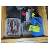 TWO DRAWERS CONTAINING ASSORTED DRILL BITS, ALLEN