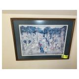 FRAMED AND MATTED WALL PRINT, 32.5 IN X 24 IN