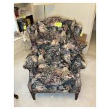UPHOLSTERED WING BACK CHAIR