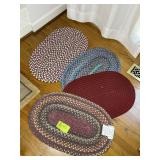 GROUP OF SMALL BRAIDED RUGS, APPROX 17 IN X 27 IN