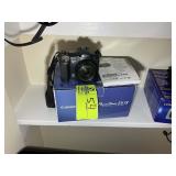 BOTTOM SHELF WITH CAMERAS, CANNON POWER SHOT S5IS