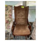 WOODEN GLIDER ROCKER WITH REMOVEABLE SEAT/BACK CUS