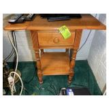 ONE DRAWER DROP LEAF SIDE TABLE, 28 IN X 15 IN X 2