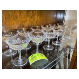 GROUP OF STEMMED CHAMPAIGN GLASSES