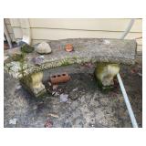 PAIR OF CONCRETE BENCHES, 48 IN LONG X 16 IN TALL,