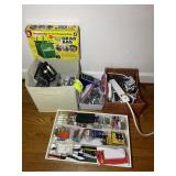 GROUP OF HARDWARE RELATED ITEMS, LIGHT BULBS, SCRE