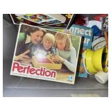 TOTE WITH VINTAGE GAMES AND DOLLS, TO BE REMOVED F