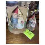 PAIR OF TOM CLARK GNOMES, OUR WEDDING AND BRIDE AN