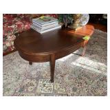 DREXEL HERITAGE OVAL COFFEE TABLE, APPROX 50 IN X