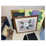 GROUP OF WALL ART SOME FRAMES, APPROX 20 IN X 17 I