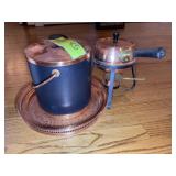 COOPER COLOR SERVING TRAY AND ICE BUCKET