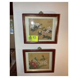 PAIR OF FRAMED AND MATTED BIRD THEMED PRINTS
