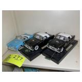 SUNNY SIDE LTD 1955 FORD THUNDERBIRDS, GROUP OF 3