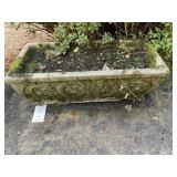 CONCRETE PLANTER, 29 IN X 14 IN X 10 IN, TO BE REM