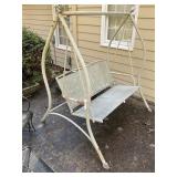 PORCH SWING WITH METAL FRAME, 60 IN X 67 IN