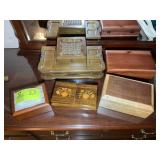 GROUP OF WOODEN BOXES