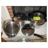 SET OF RAINBOW POTS AND PANS