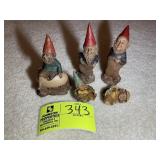 GROUP OF TOM CLARK GNOMES, DEM, REP, CHICK, DARCY,