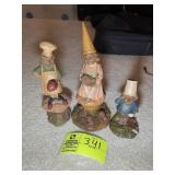 GROUP OF 3 TOM CLARK GNOMES, PEACHES, MAX, BAKER