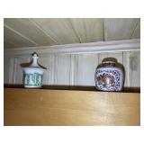 CONTENTS OF SHELVES AROUND TOP OF SUNROOM, GINGER