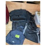 GROUP OF DUFFEL BAGS AND GARMENT BAG, TO BE REMOVE