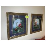 PAIR OF FRAMED AND MATTED HUMMING BIRD THEMED PRIN