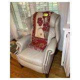 BRADINGTON YOUNG LEATHER RECLINING ARM CHAIR WITH