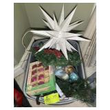 LARGE TOTE WITH MISC CHRISTMAS Dï¿½COR , MARAVIAN ST