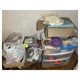 LARGE GROUP OF SEWING ITEMS, THREAD, BUTTONS, NEED