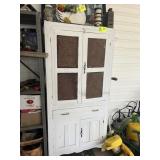 ONE DRAWER 4 DOOR PIE SAFE, 32 IN X 16 IN X 66 IN,