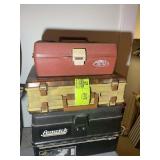 GROUP OF 3 TACKLE BOXES, WITH CONTENTS, APPEARS TO