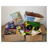 TWO BOXES OF MISC KIDS TOYS AND CRAFTS