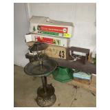 GROUP OF ARTIFICIAL CHRISTMAS TREES AND TREE STAND
